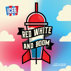 ICEE Flavor Red White and Boom